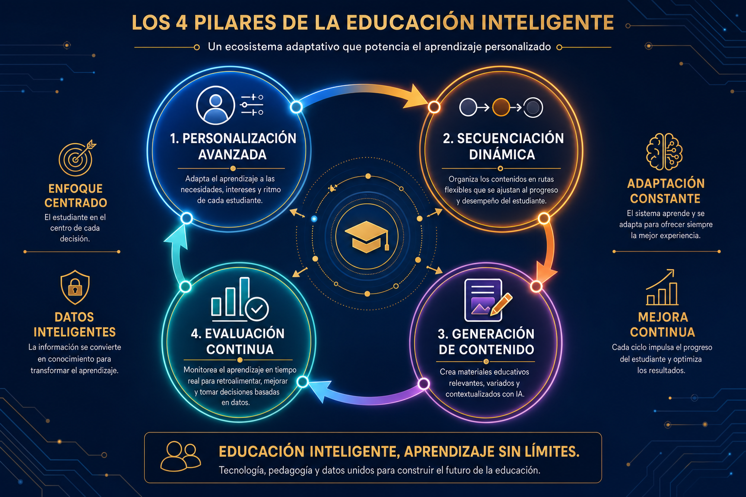 Los cuatro pilares de la educación inteligente con IA